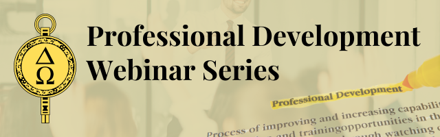 Delta Omega Professional Development Webinar Series