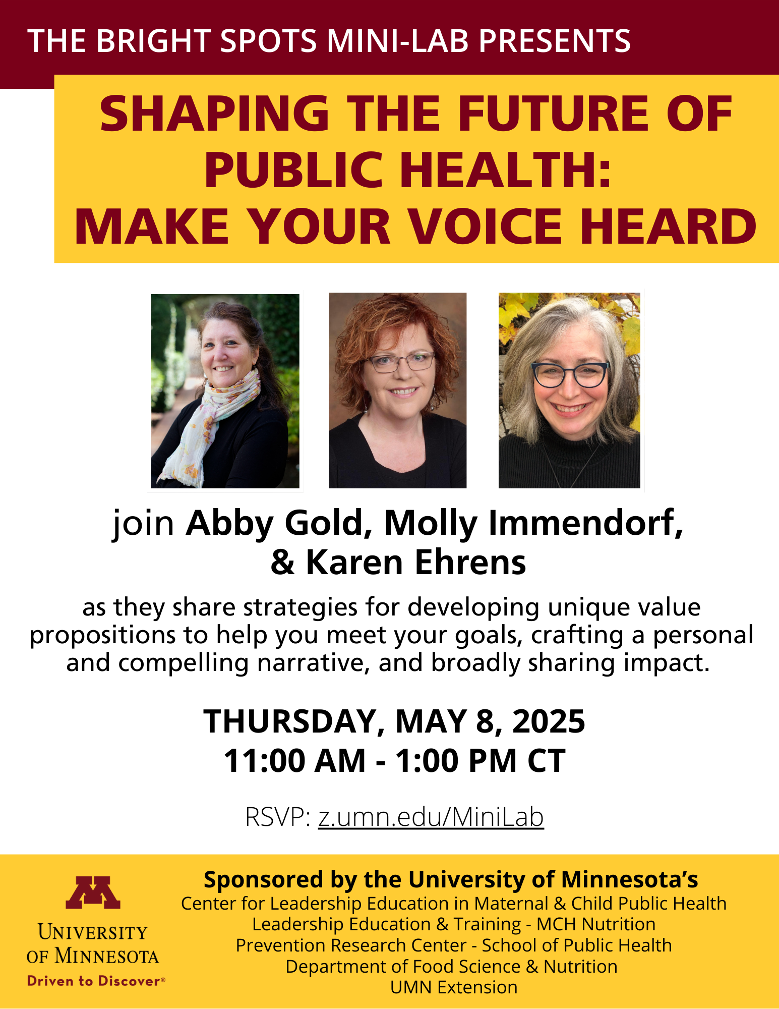 Shaping the Future of Public Health Program Flyer