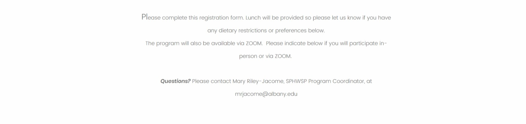 event registration