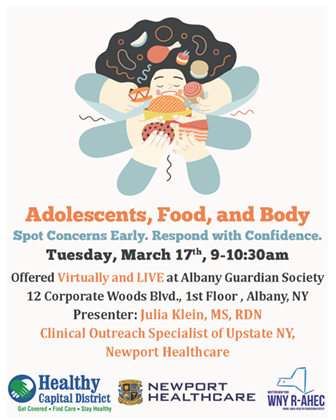 Adolescents, Food, and Body Event Flyer