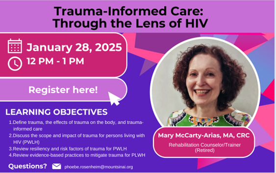 Trauma-Informed Care: Through the Lens of HIV Event Flyer