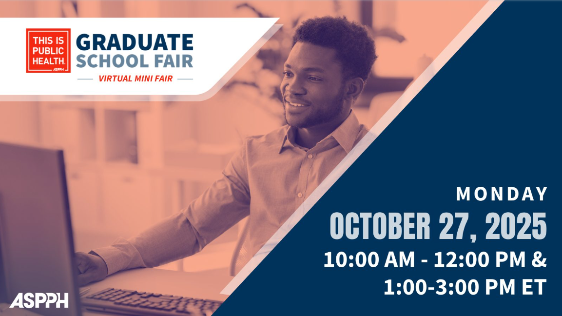 ASPPH Virtual Graduate School Fair Flyer - October 27, 2025